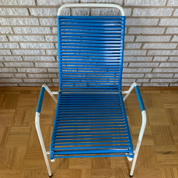 Vintage Spaghetti Stuhl von Huldreich Altorfer für Huldreich Altorfer in blau