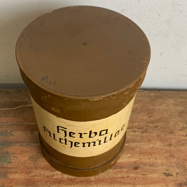 Antikes Apotheker Gefäß Herba Alchemillae Frauenmantelkraut