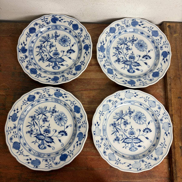 4 Essteller Zwiebelmuster Meissen Schwertermarke