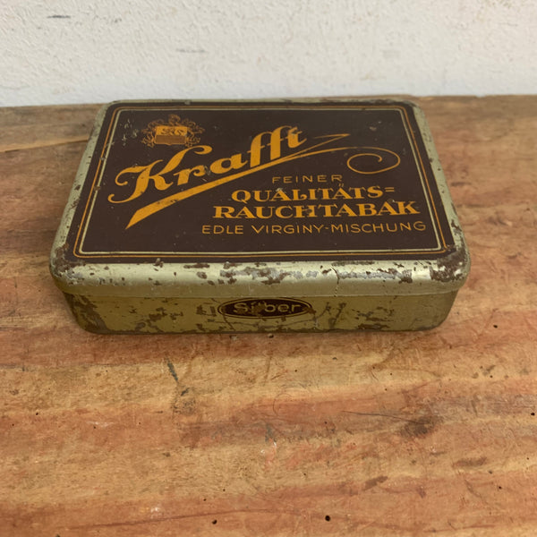 Vintage Rauch Tabak Blechdose von Krafft