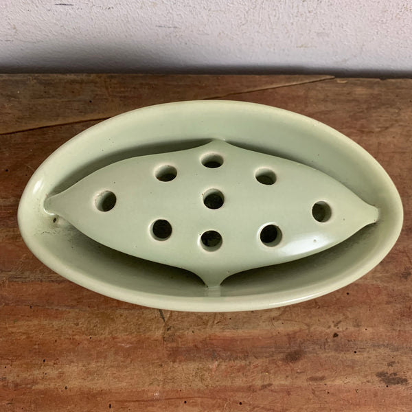 Vintage Ikebana Keramik Blumensteckschale