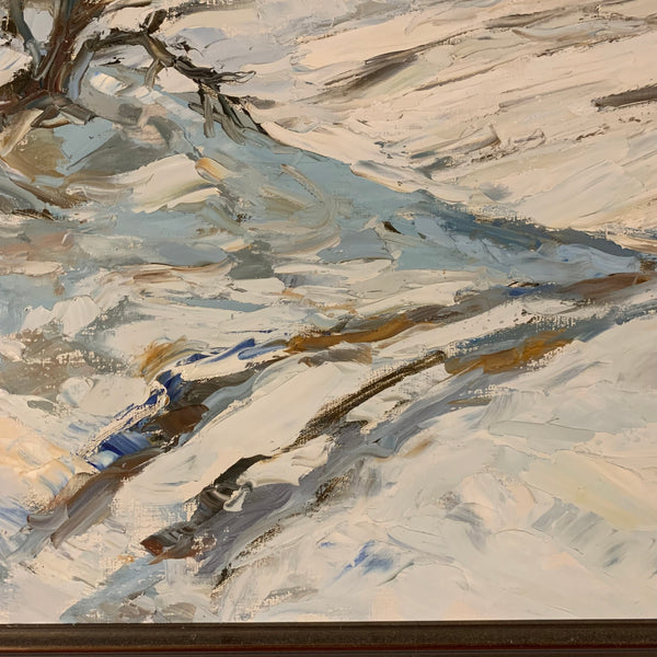 Ölgemälde Schneelandschaft von Klaus Heckert