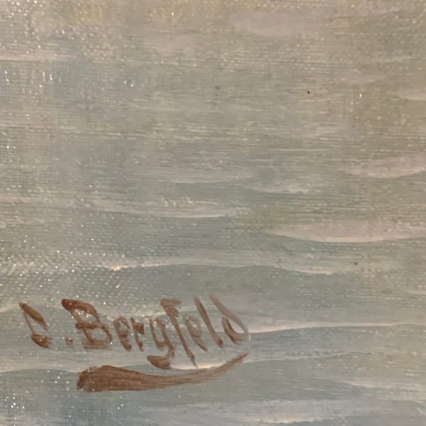 Ölgemälde Holländische Flusslandschaft von Carl Bergfeld