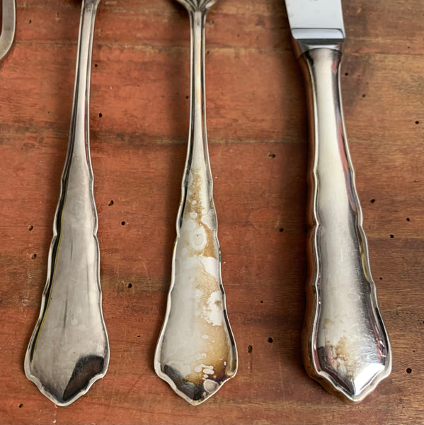 Vintage Tafelbesteck Chippendale Silber von WMF für 6 Personen