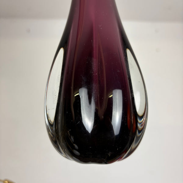 Vintage Design Kunst Glas Vase von SEA Glasbruk Kosta