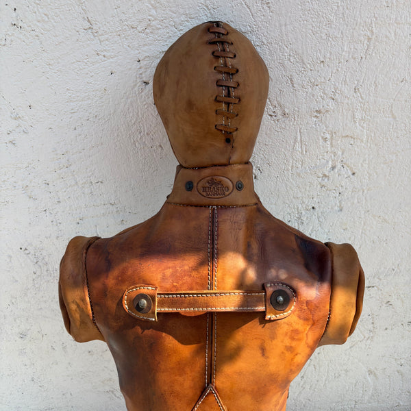 Vintage Box Puppe Fecht Dummy aus Leder