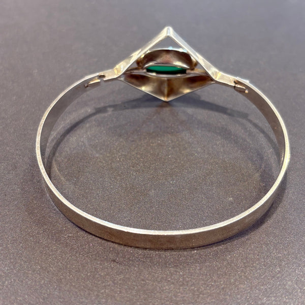 Finnischer Design Silber Armreif mit Chalcedon
