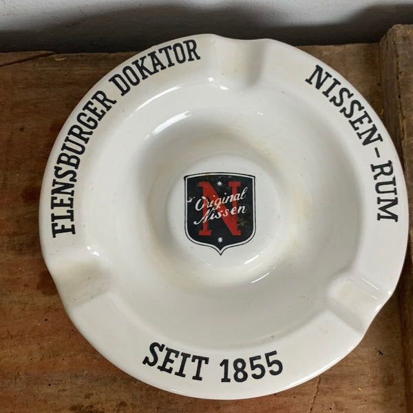 Vintage Aschenbecher Flensburger Dokator Nissen Rum