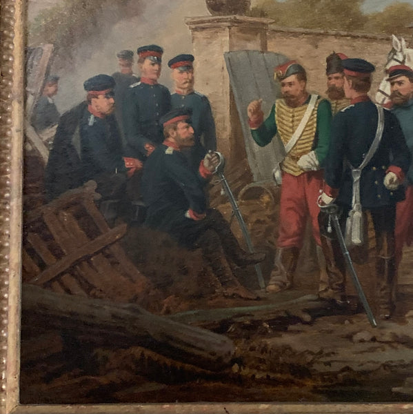 Ölgemälde Deutsch Französischer Krieg 1870/71 von H. Reinecke