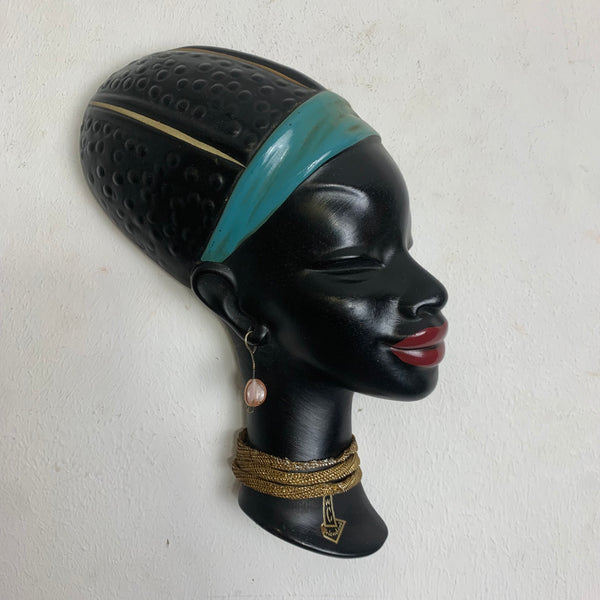 Seltene Frauenkopf Wandkeramik von Cortendorf