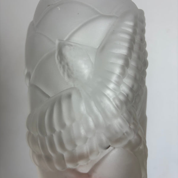 Art Deco Vase aus satiniertem Barolac Glas von Joseph Inwald