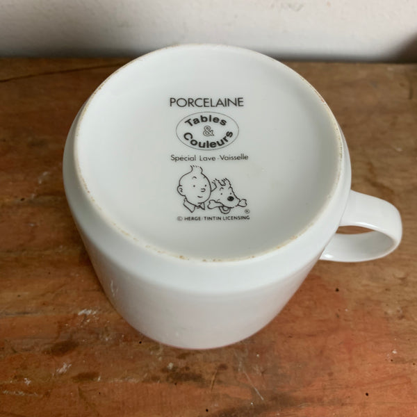 Vintage Tasse Tim und Struppi Reiseziel Mond X-FLR 6 von Hergé
