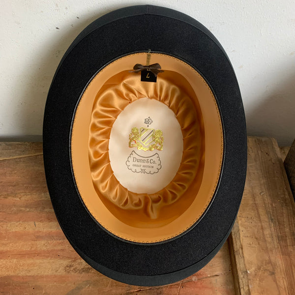 Vintage Herren Hut Melone 
Black Bowler Derby Hat von Dunn & Co. Great Britain
