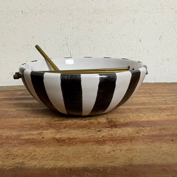Vintage Mid Century Keramik Aschenbecher mit Gluttöter