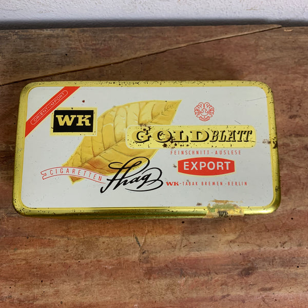 Vintage Tabak Blechdose WK Goldblatt