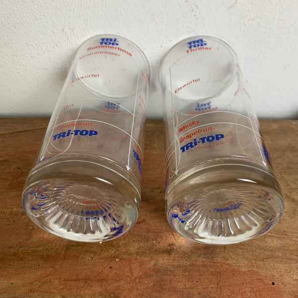 Vintage Tri-Top Cocktail Gläser