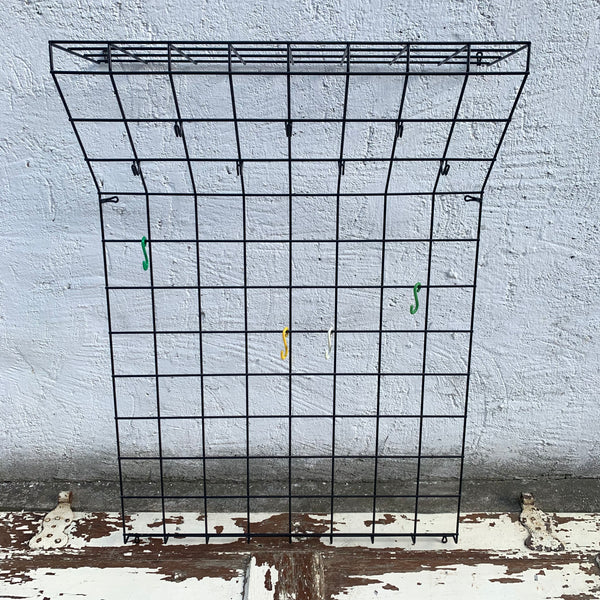 Vintage Draht Gitter Garderobe von Karl Fichtel für Drahtwerke Erlau schwarz