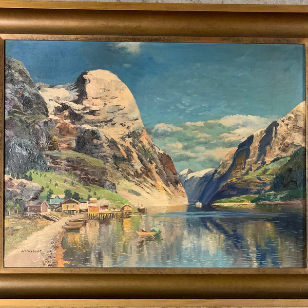 Ölgemälde Fjordlandschaft von Holmstedt