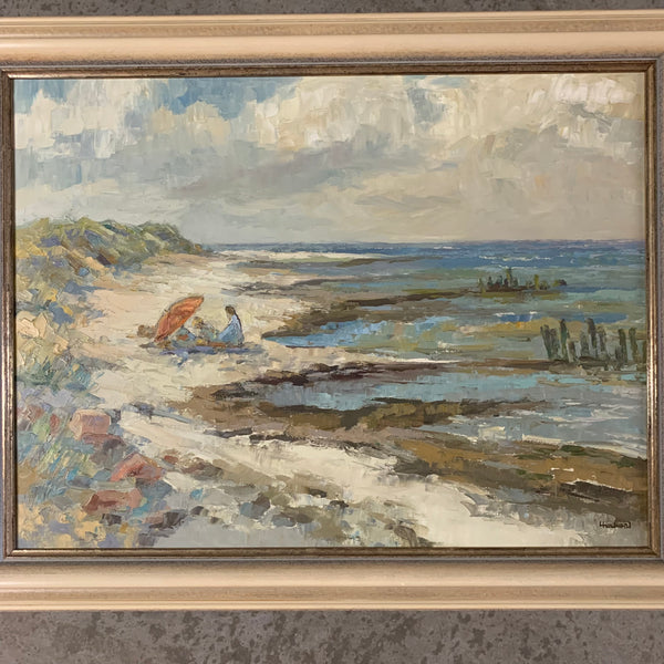 Ölgemälde Strand von Klaus Heckert
