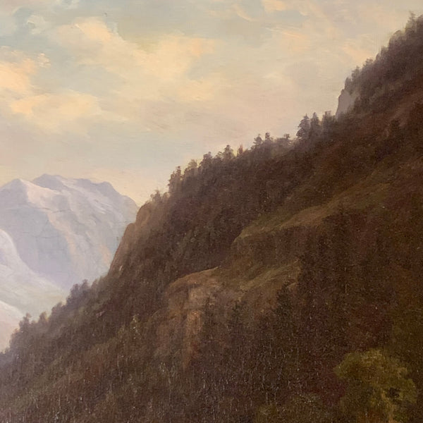 Ölgemälde Das Wetterhorn vor Interlaken von Adolf Chevalier