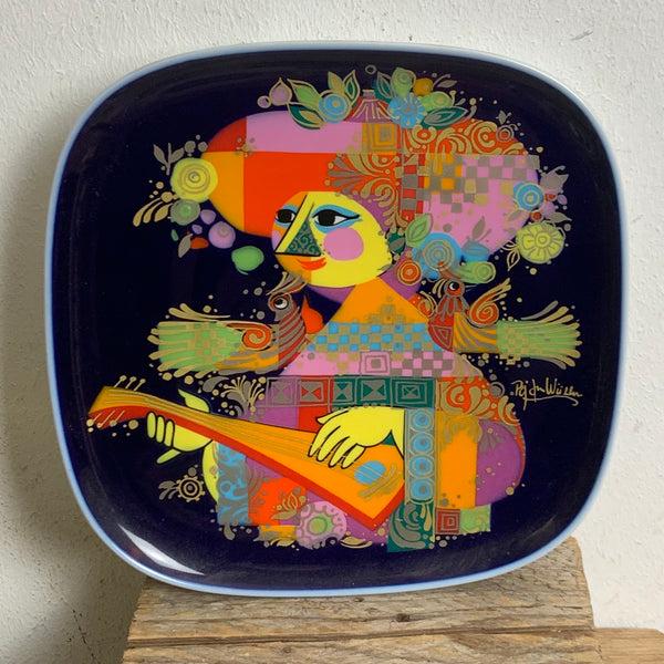 Vintage Porzellan Wandteller 1001 Nacht von Björn Wiinblad für Rosenthal