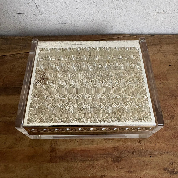 Vintage Plexiglas Zigarettendose von WMF