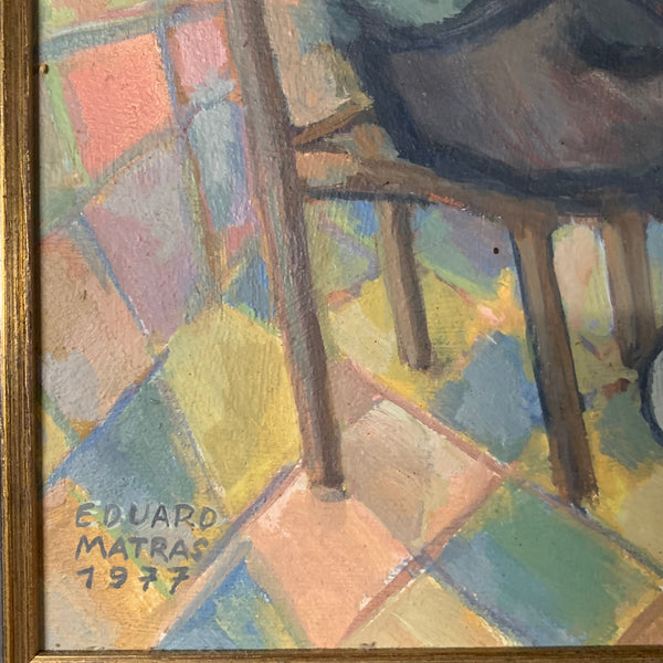 Ölgemälde Im griechischen Kaffeehaus von Eduard Matras