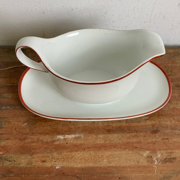 Sauciere Rotrand von Hermann Gretsch für Arzberg