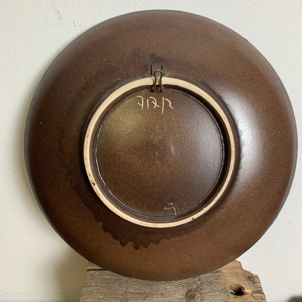 Vintage Keramik Wandteller von Ruscha Blumen 717/2