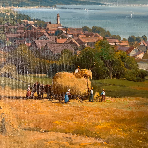 Ölgemälde Erntezeit am Bodensee von Brandes