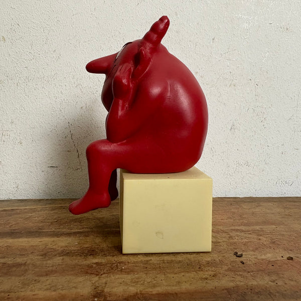 Vintage Werbefigur Teufel von Hanel Dieckmann Arzneimittel