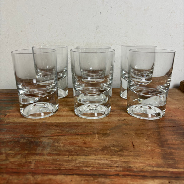 Vintage 6er Set Whiskygläser Club von Willy Johansson für Hadeland Glassverks