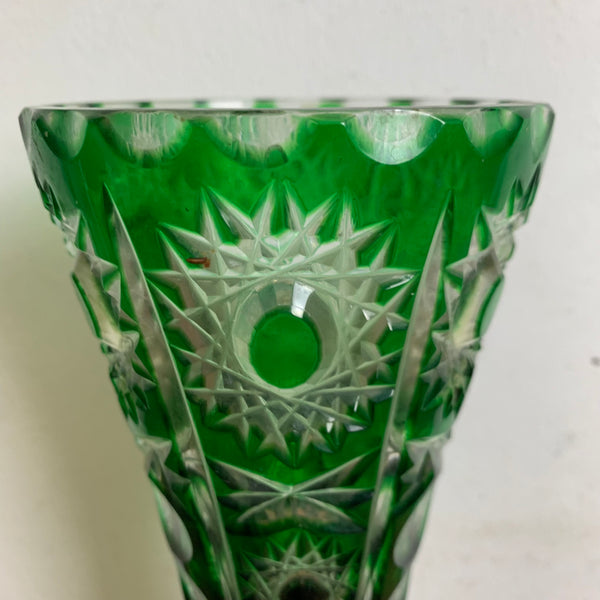 Grüne Bleikristall Vase