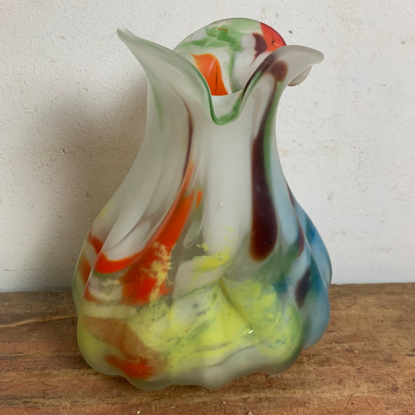Vintage filigrane bunte Murano Vase