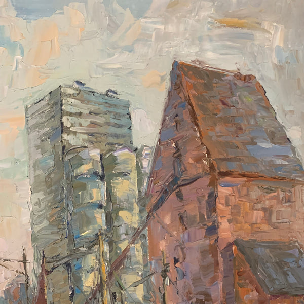 Ölgemälde Der Speicher von Heiligenhafen von Klaus Heckert