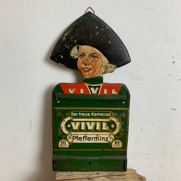Antikes Blechschild Vivil Pfefferminz