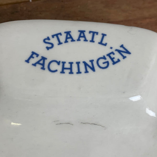 Vintage Porzellan Aschenbecher Staatlich Fachingen