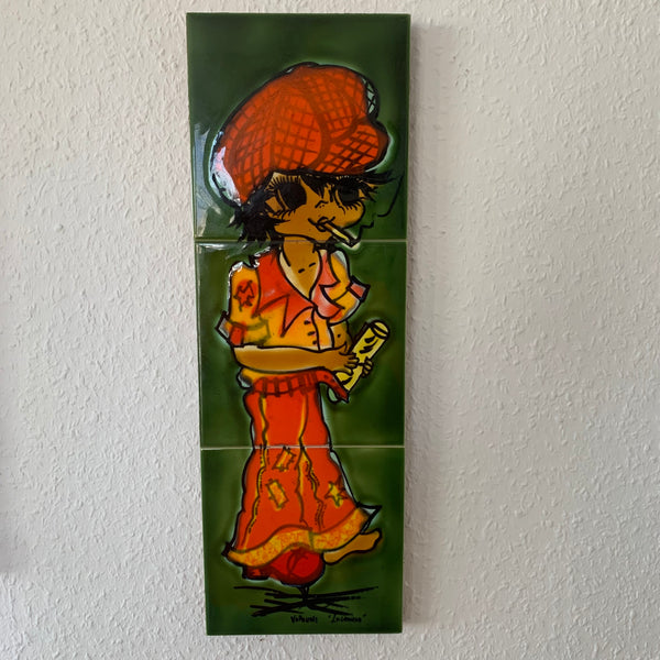 Vintage Wandkeramik La Grange aus Vallauris