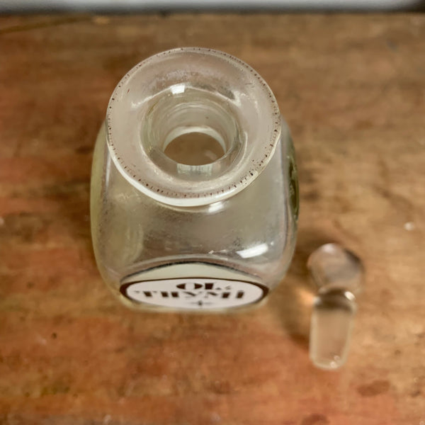 Historische Apothekerflasche Ol Thymi Oil
