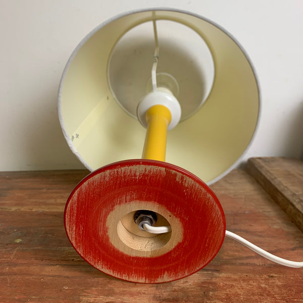 Vintage Mid Century Holz Tischlampe