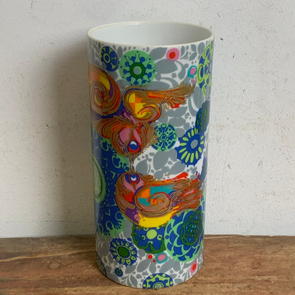 Vintage Porzellan Vase Feuervogel von Björn Wiinblad für Rosenthal