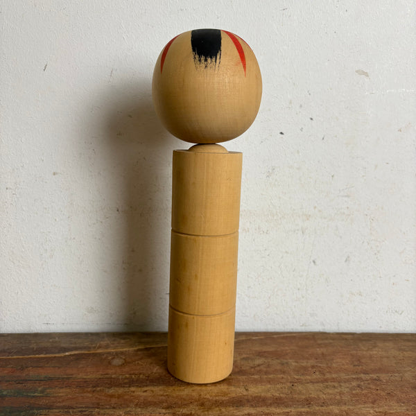 Vintage japanische Naruo Kokeshi Holzpuppe drei weise Affen