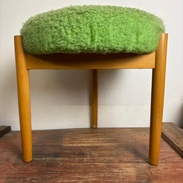Vintage Mid Century Hocker grün