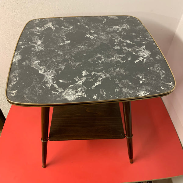 Vintage Mid Century TV Drehtisch Beistelltisch mit Ablage