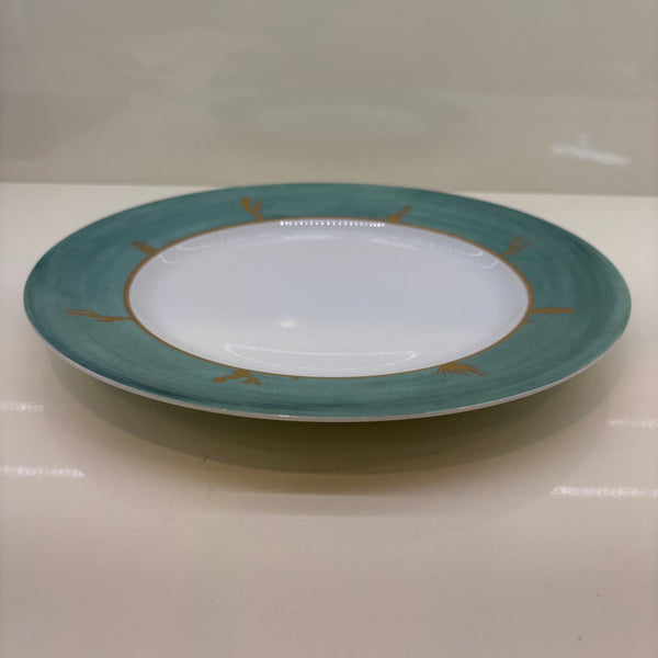 Vintage 12 Speise Teller Cactus Kollektion von Hilton McConnico für französische Kristallmanufaktur Daum Nancy und die Porzellanmanufaktur Limoges