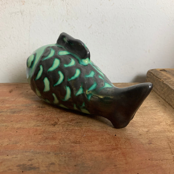 Mid Century Keramik Aschenbecher Fisch