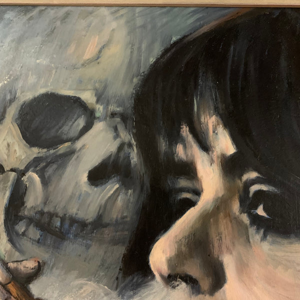 Ölgemälde Der Tod und das Mädchen von Peter Peiler Engström