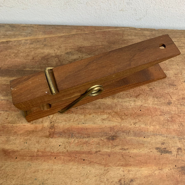 Vintage Notizen Teakholz Klammer Top Secret