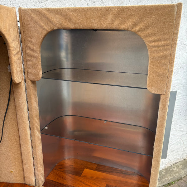 Vintage Design Schrankkoffer Schminktisch Cabinet von Luigi Massoni für Poltrona Frau