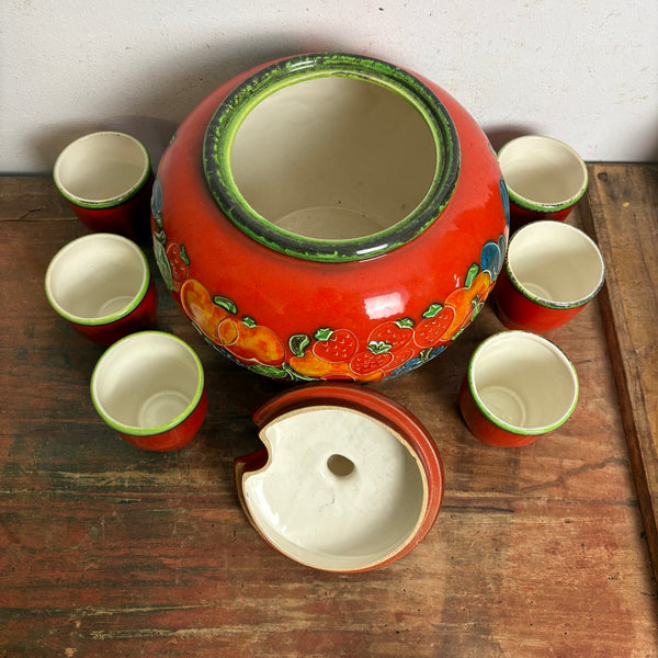 Vintage Keramik Bowle Service von PAN Goebel